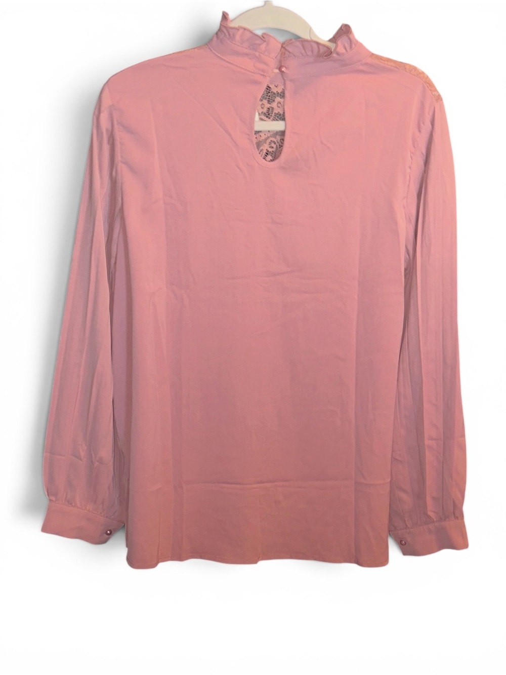Lg Chic Ruffled Pink Women's Blouse C+D+M - Picture 2 of 6